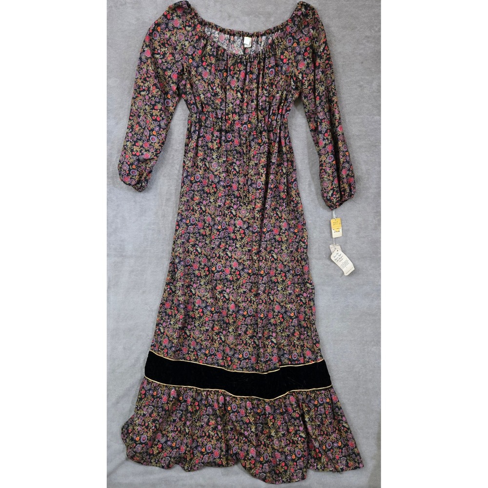 Vtg Sears Boulevard Maxi Dress 6 Ren Fair Prairie Cottagecore‎ Peasant Boho Folk
